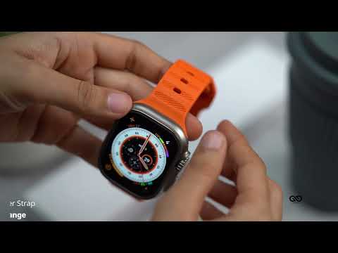 Ultra Orange FKM Active Rubber Strap For Apple Watch 49 mm Series Ultra