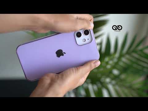 Purple Soft Glass Finish case for iPhone 12 and 12 Mini