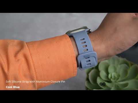 Cool Blue Soft Silicone Strap With Aluminum Closure Pin For Apple Watch 49mm Series Ultra