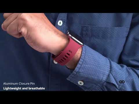 Soft Silicone Strap With Aluminum Closure Pin For Apple Watch 38/40/41/42/44/45mm