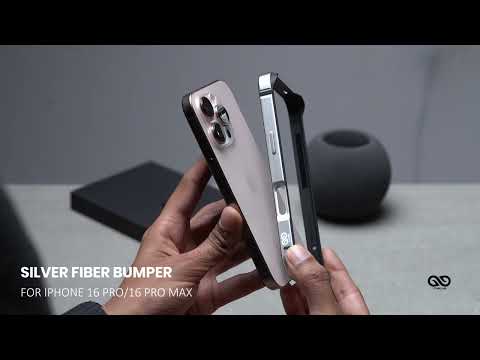 Silver Fiber Bumper for iPhone 16 Pro (Bumper, not a Case)