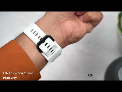 Pearl Grey FKM Casual Sports Band For Apple Watch 42/44/45mm