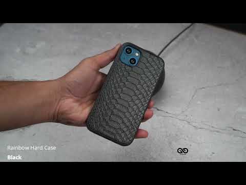 Black Designer Croc Textured Faux Leather Case