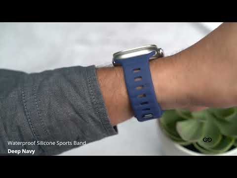 Deep Navy Waterproof Silicone Sports Band for Apple Watch 49 mm Series Ultra