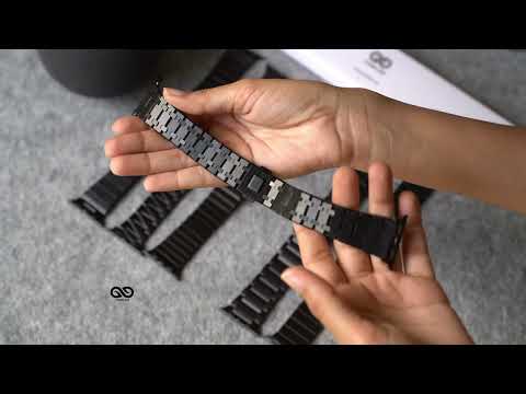 Black Stainless Steel Metal Chain Strap Apple Watch