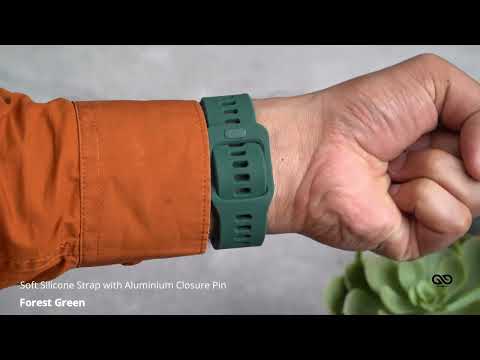 Forest Green Soft Silicone Strap With Aluminum Closure Pin For Apple Watch 38/40/41/42/44/45mm