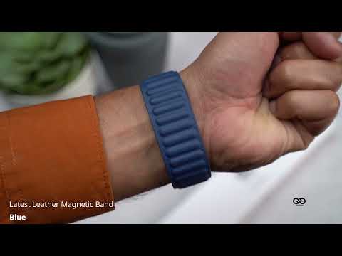 Blue Latest Latest Leather Magnetic Band For iWatch 49mm For Series Ultra