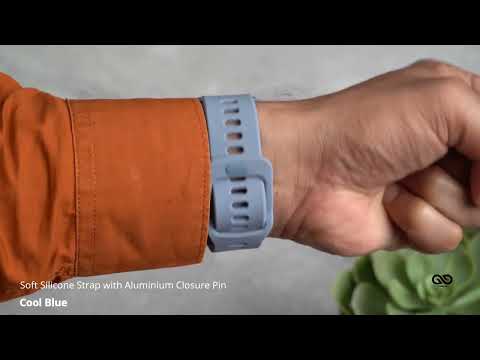 Cool Blue Soft Silicone Strap With Aluminum Closure Pin For Apple Watch 38/40/41/42/44/45mm