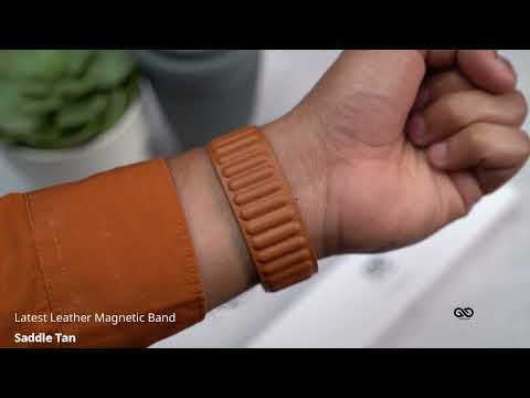 Saddle Tan Latest Leather Magnetic Band For iWatch 49mm For Series Ultra