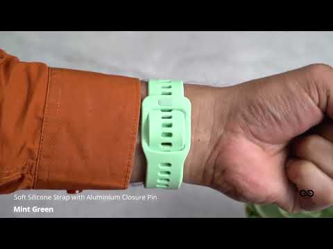 Mint Green Soft Silicone Strap With Aluminum Closure Pin For Apple Watch 38/40/41/42/44/45mm