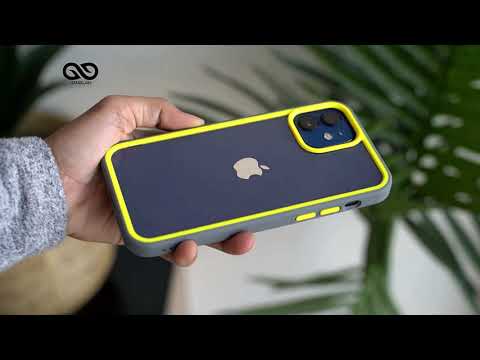 Drop protection yellow grey minimal case for 12 pro  and 12 pro max