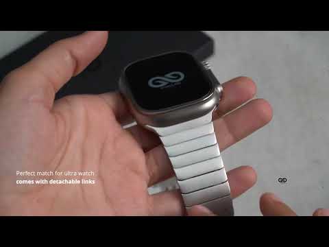 Real Titanium Link Bracelet with Detachable Link for Apple Watch 42/44/45/ 49mm