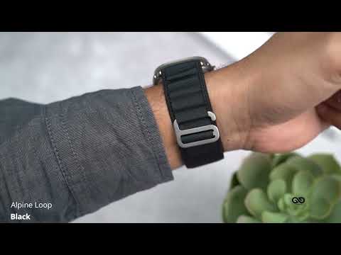 Black Alpine Loop For iWatch 49MM For Series Ultra