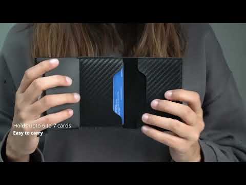 Slim Vegan Leather Card Holder with Single Slot Wallet