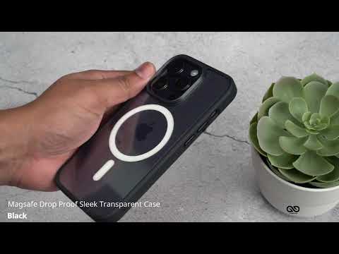 Black Magsafe Drop Proof Sleek Transparent case
