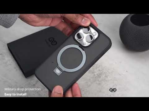 Smoky Black Alpha Magnetic Ring Case For iPhone 15/15Plus/15Pro/15Pro Max