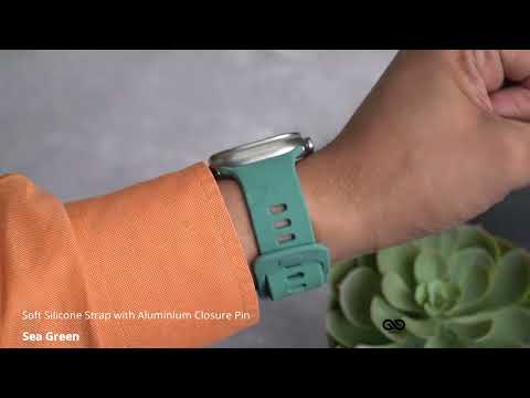 Sea Green Soft Silicone Strap With Aluminum Closure Pin For Apple Watch 49mm Series Ultra