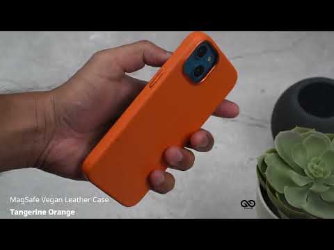Tangerine Orange MagSafe Vegan Leather Case