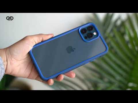 Drop protection blue minimal case for 12 pro  and 12 pro max