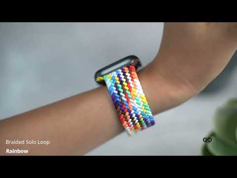 Rainbow Braided Solo Loop