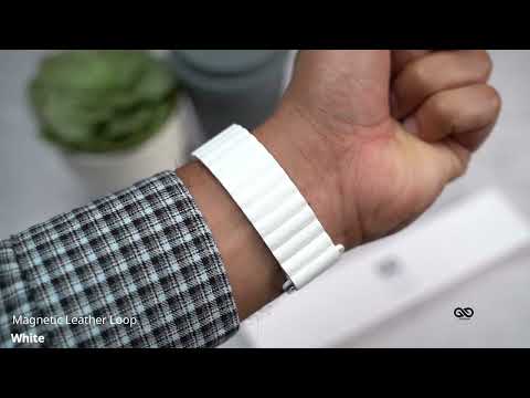 White Magnetic Leather Loop For iWatch 49MM For Series Ultra
