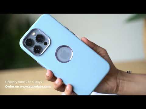 Grainy Textured Vegan Leather Case with Logo Cut for iPhone