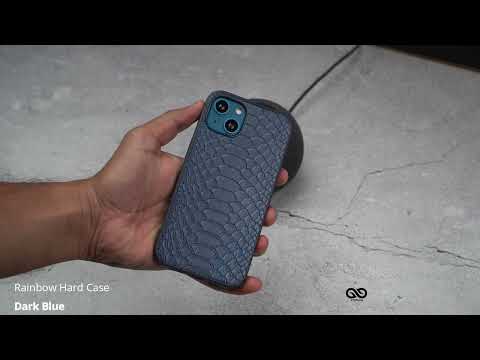 Dark Blue Designer Croc Textured Faux Leather Case