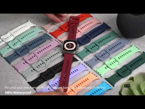 Soft Silicone Strap With Aluminum Closure Pin For Apple Watch 49mm Series Ultra