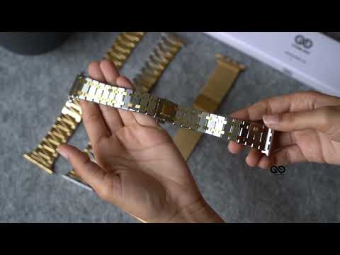 Rose gold Stainless Steel Metal Chain Strap For Apple Watch