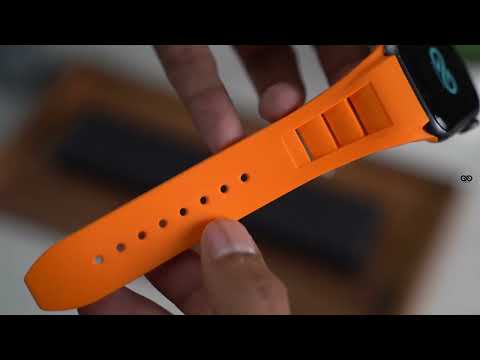 Vented FKM Rubber Band With 316L Buckle Closure For Apple Watch 44/45MM