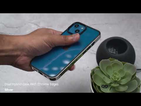 Silver Dual Hybrid Case With Chrome Edges