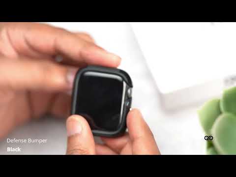Black Defense Bumper For Apple Watch 38/40/41/42/44/45 mm