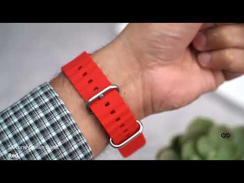 Red Silicone Ocean Band For Apple Watch 38/40/41/42/44/45mm