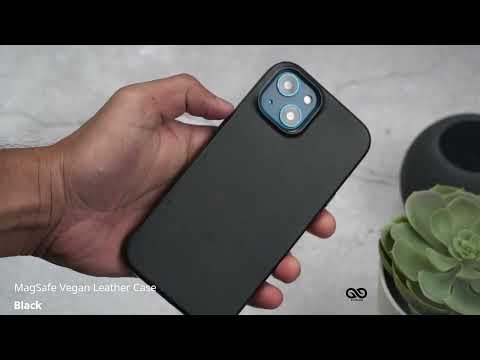 Black MagSafe Vegan Leather Case