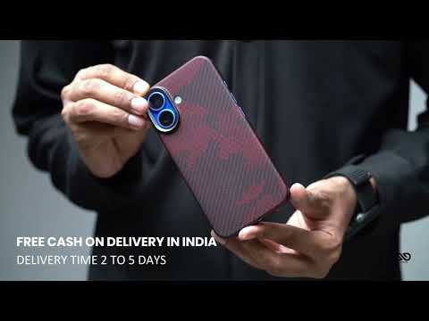 Magsafe Red Sea Real Aramid Carbon Fiber Case For iPhone 16