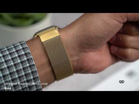 Gold Milanese Magnetic Metal Loop For iWatch 49MM For Series Ultra