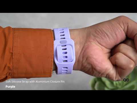 Purple Soft Silicone Strap With Aluminum Closure Pin For Apple Watch 38/40/41/42/44/45mm