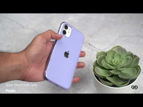 Purple Glass Finish Soft Case For iPhone