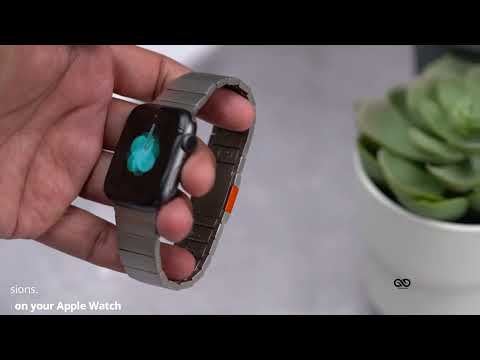 Titanium Matte Finish Detachable Link Strap With Magnetic Closure For Apple Watch 42/44/45 mm