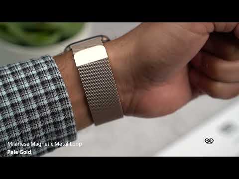 Pale Gold Milanese Magnetic Metal Loop strap For Apple Watch 38/40/41/42/44/45mm
