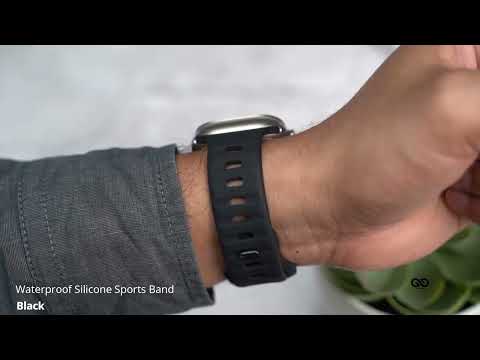 Black Waterproof Silicone Sports Band for Apple Watch 49 mm Series Ultra