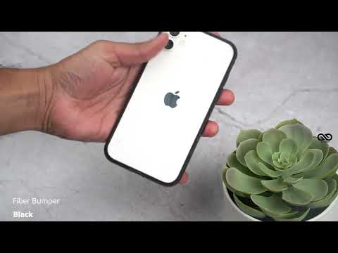 Black Fiber Bumper For iPhone 11