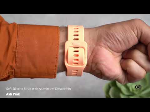 Ash Pink Soft Silicone Strap With Aluminum Closure Pin For Apple Watch 38/40/41/42/44/45mm