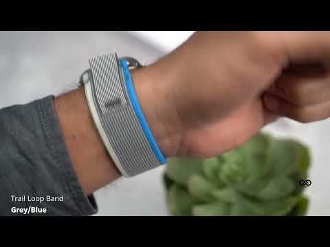 Grey/Blue Trail Loop Band For iWatch 49MM For Series Ultra