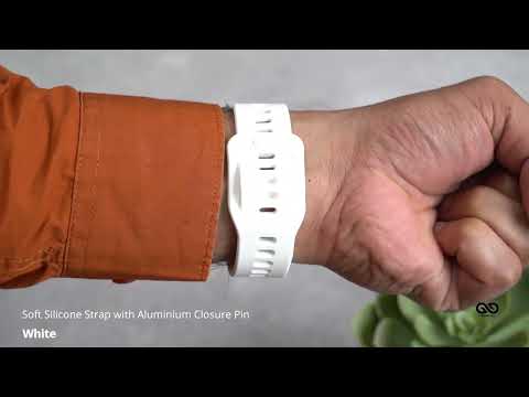 White Soft Silicone Strap With Aluminum Closure Pin For Apple Watch 38/40/41/42/44/45mm