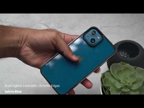 Seirra Blue Dual Hybrid Case With Chrome Edges