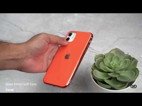 Coral Glass Finish Soft Case For iPhone