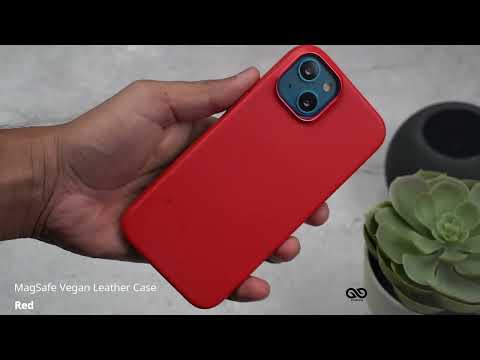 Red MagSafe Vegan Leather Case