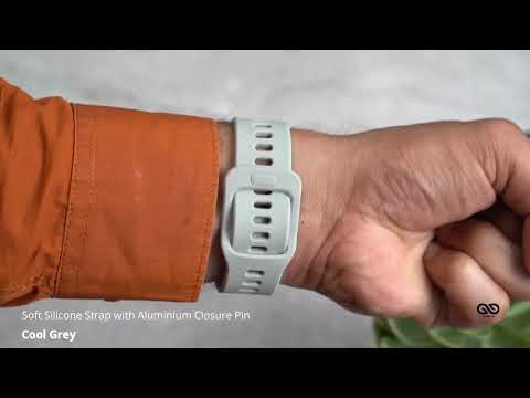 Cool Grey Soft Silicone Strap With Aluminum Closure Pin For Apple Watch 38/40/41/42/44/45mm