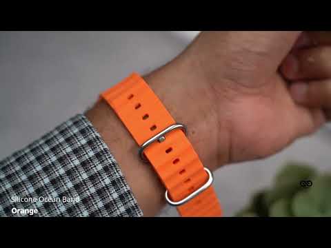 Orange Silicone Ocean Band For Apple Watch 38/40/41/42/44/45mm